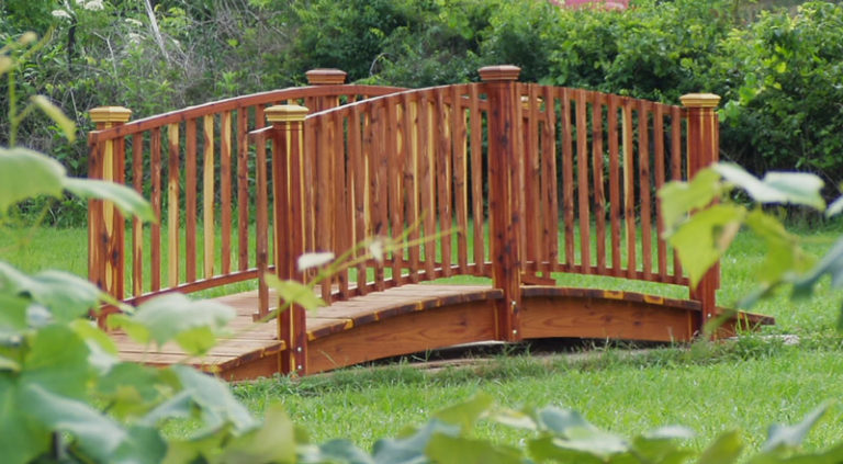 Garden Bridges with posts and rails | Handcrafted Garden Bridges (R)