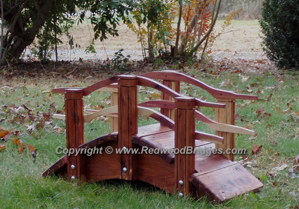 Heavy-Duty Amish Cedar Acorn Garden Bridges - Practical Garden Ponds